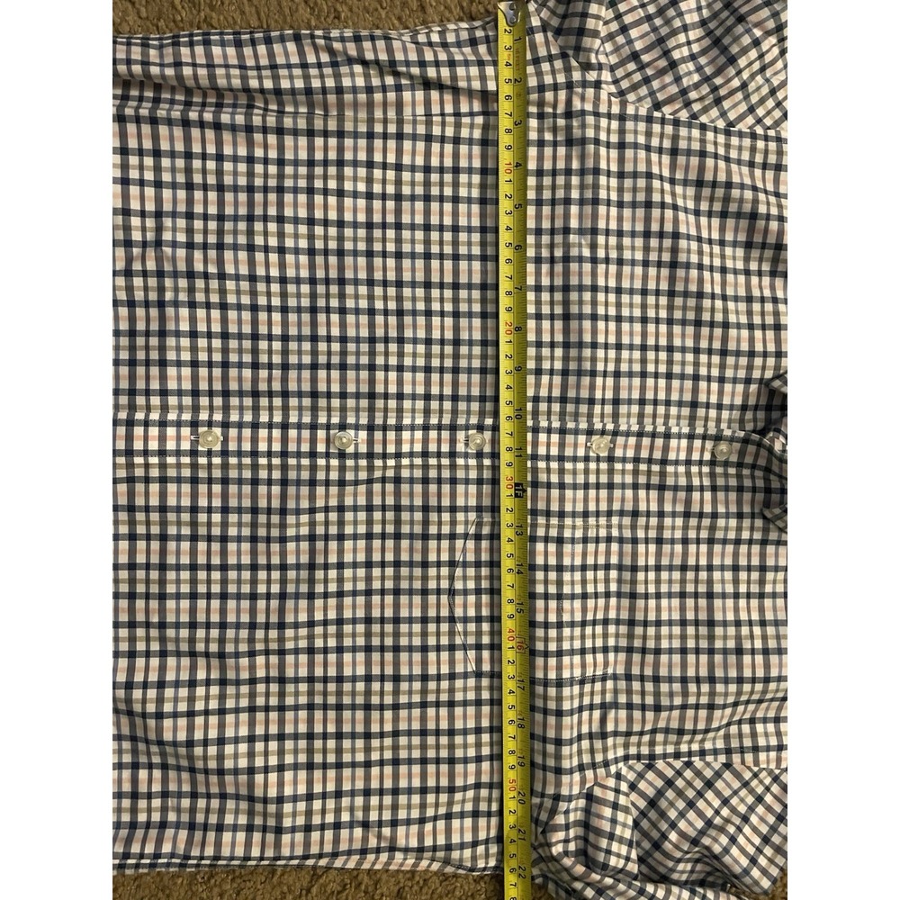 UNTUCKit Long Sleeve Button Up Shirt Men's Pink Blue Plaid Medium JBHS - Picture 7 of 10
